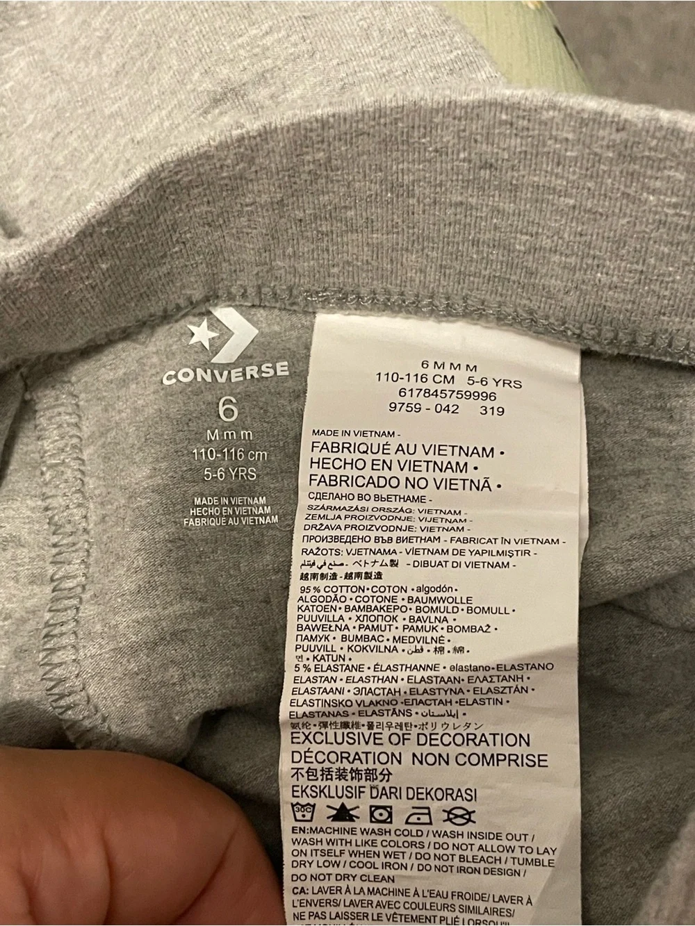 Converse Girls Grey Logo Leggings
